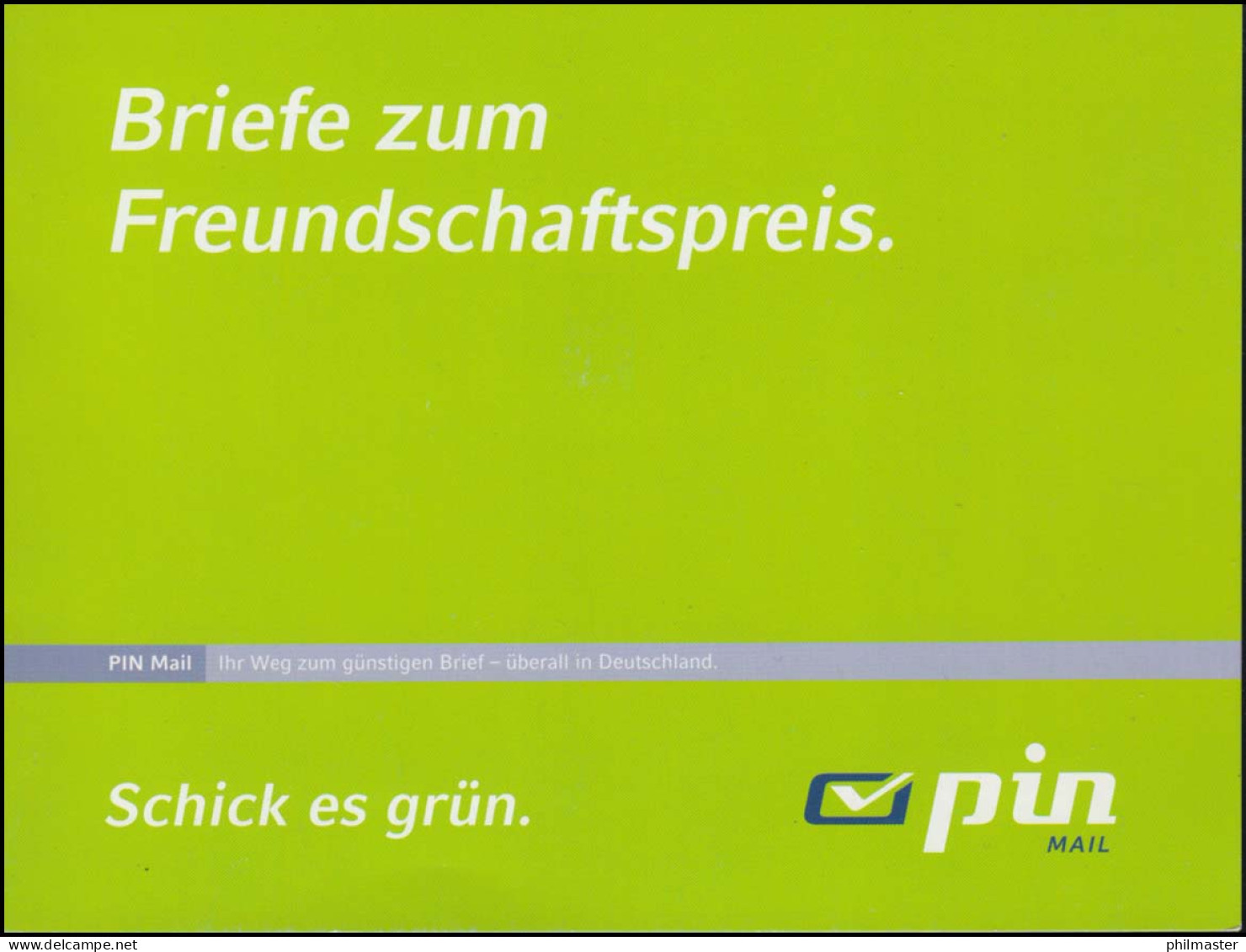 Privatpost PIN Schick Ist Grün: Sparkasse 2x 52 Cent Im Markenheftchen, ** - Privados & Locales