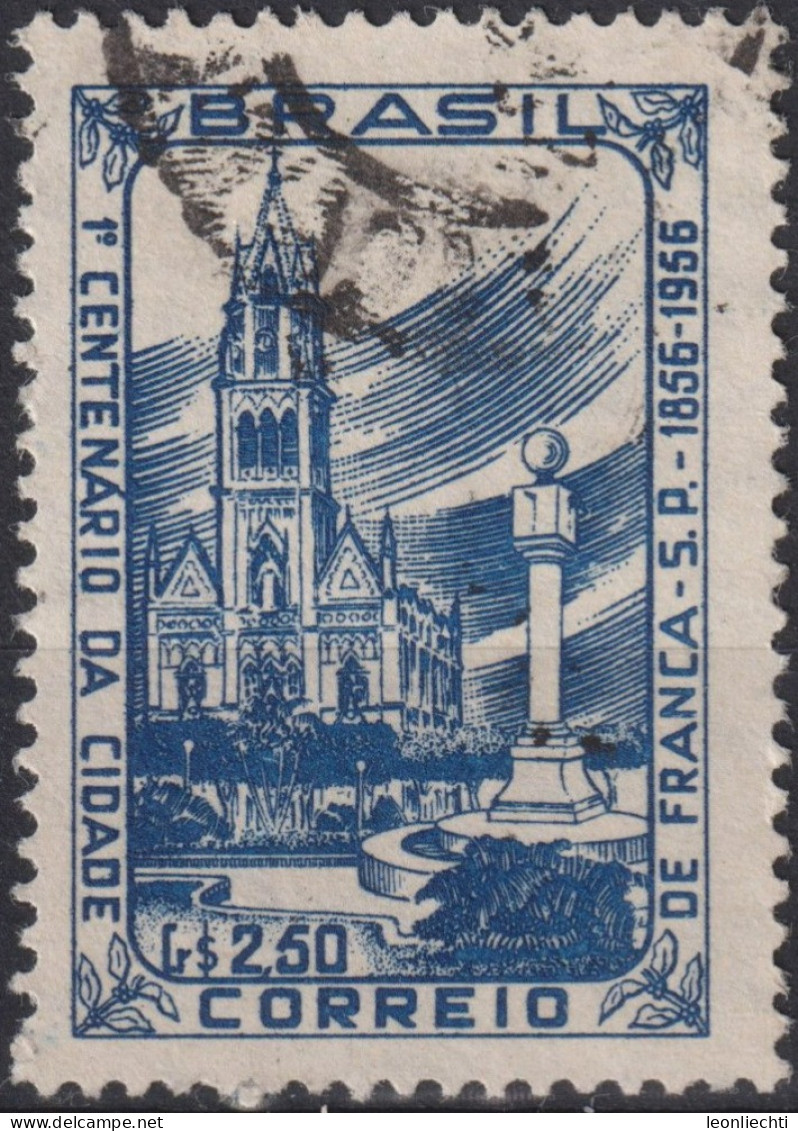 1956 Brasilien ° Mi:BR 895, Sn:BR 839, Yt:BR 621, Franca Cathedral, Centenary Of City Of Franca - Usados