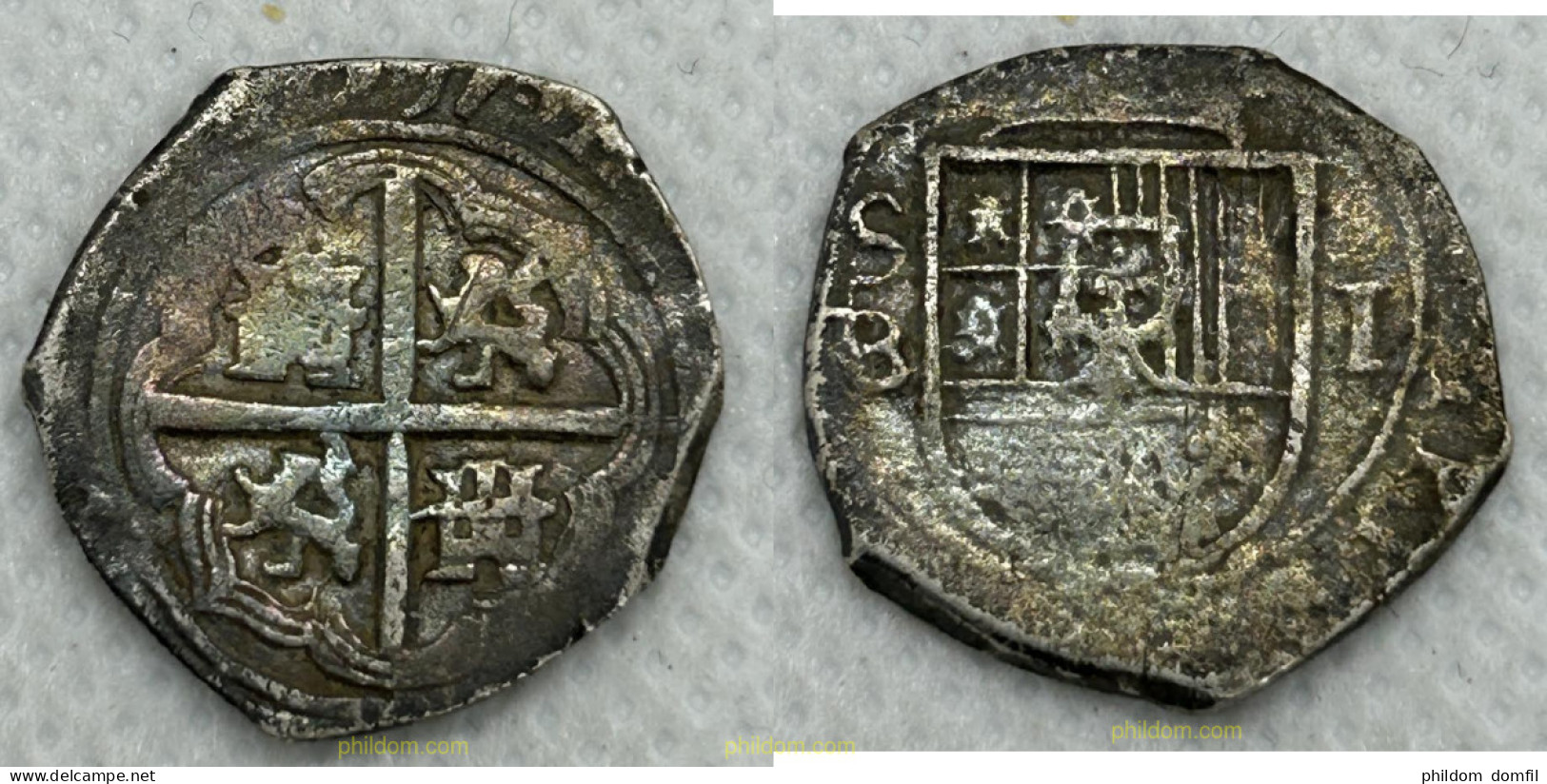 3748 ESPAÑA 1589 FELIPE II 1 REAL 1589/9 - Collections