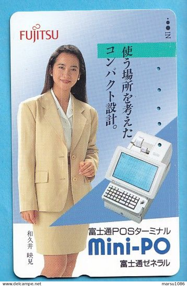 Japan Telefonkarte Japon Télécarte Phonecard -  Girl Frau Women Femme FUJITSU - Pubblicitari