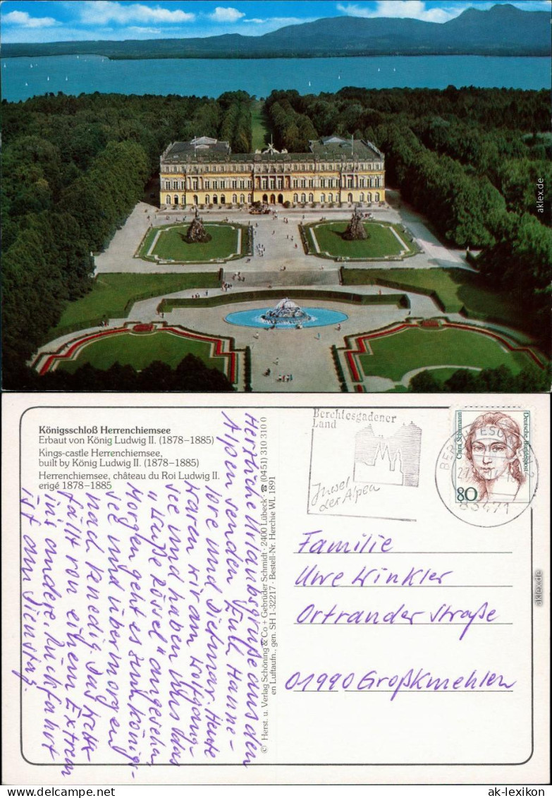 Ansichtskarte Chiemsee Herrenchiemsee / Herreninsel Mit Schloss 1994 - Chiemgauer Alpen