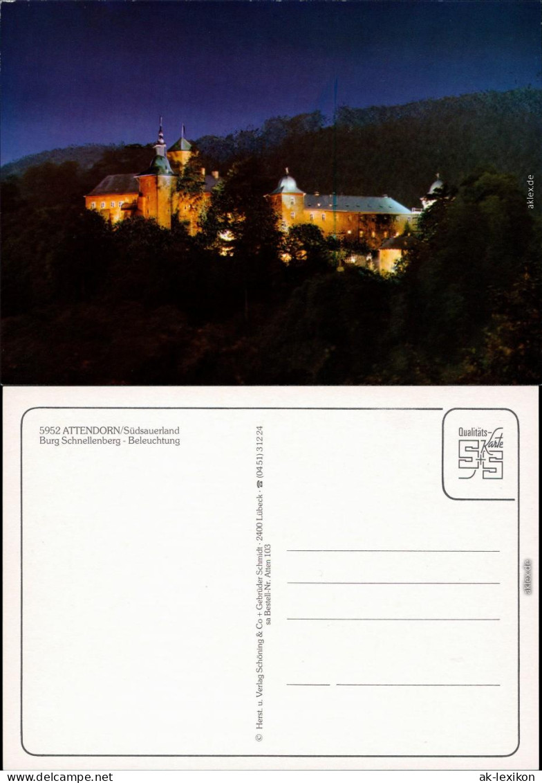 Ansichtskarte Attendorn Burg Schellenberg 1985 - Attendorn