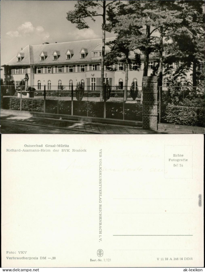 Ansichtskarte Graal-Müritz Sanatorium "Richard Assmann" 1956 - Graal-Müritz