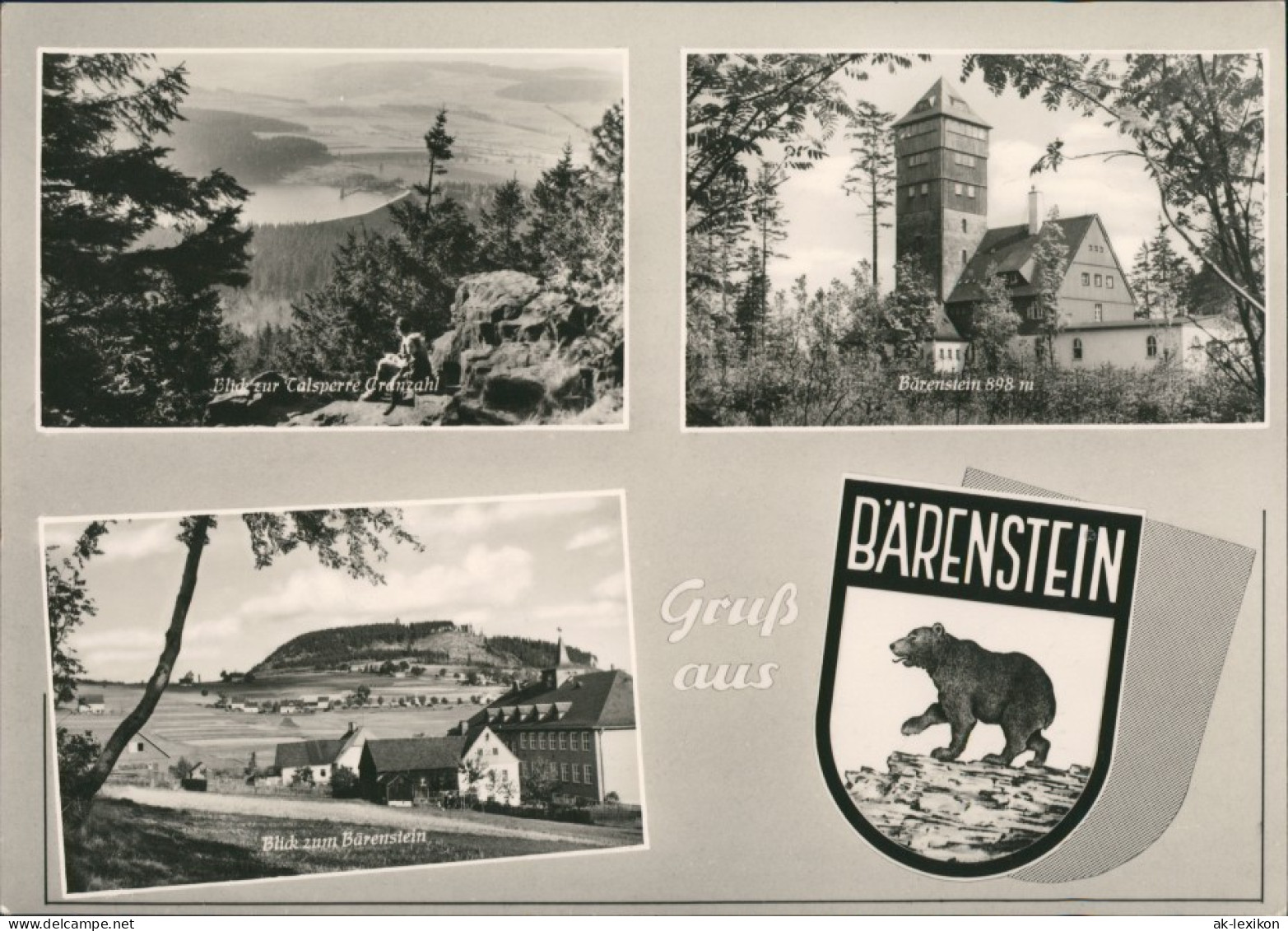 Bärenstein-Altenberg (Erzgebirge) DDR Mehrbild-AK  Talsperre Cranzahl  1965 - Baerenstein