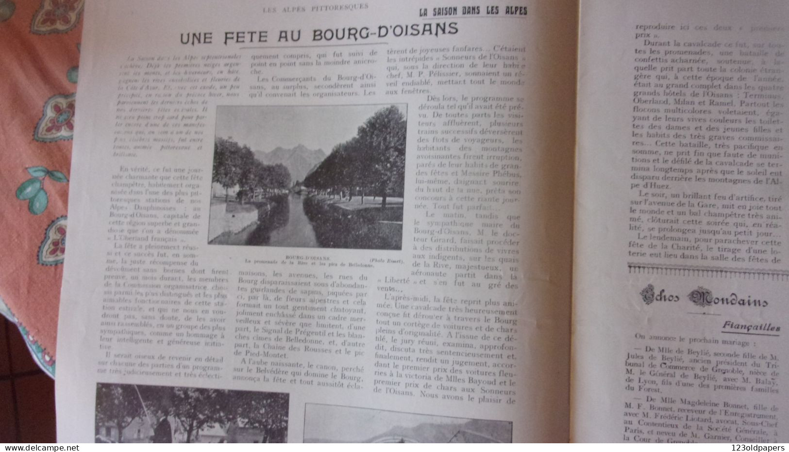 1905 LES ALPES PITTORESQUES N°110  FETE A BOURG D OISANS  AVIGNON  AIX LES BAINS PELOUX PRAYER CONFISERI GRENOBLE PUB... - 1901-1940