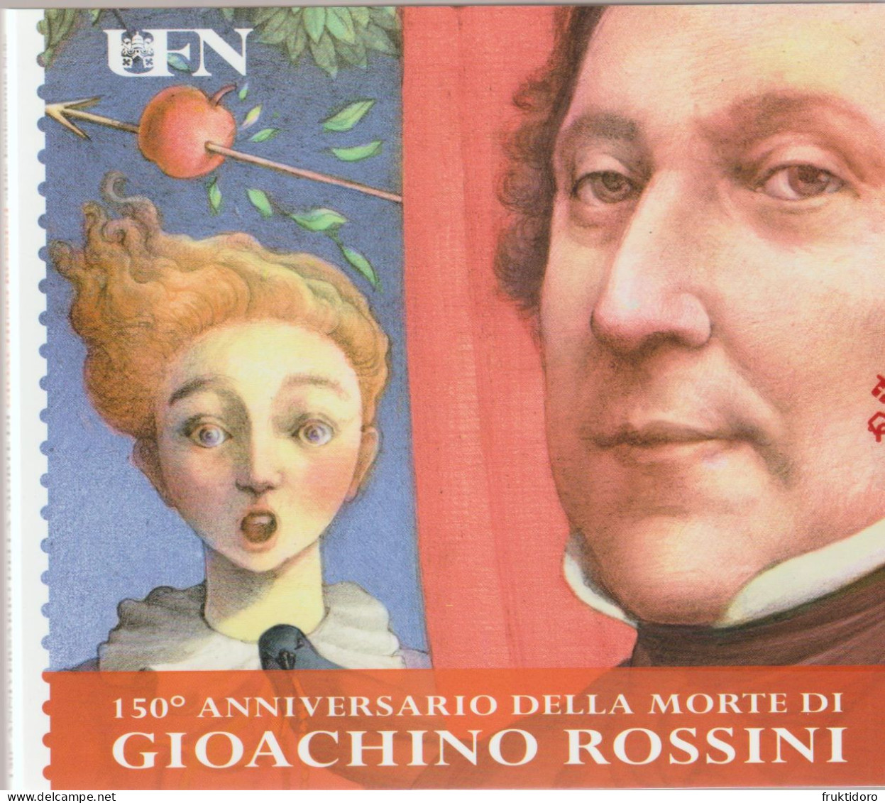 Vatican City Die Emissionis Nr 8 - Mi 1945 150th Death Anniversary Of Gioachino Rossini CD - Errors & Oddities