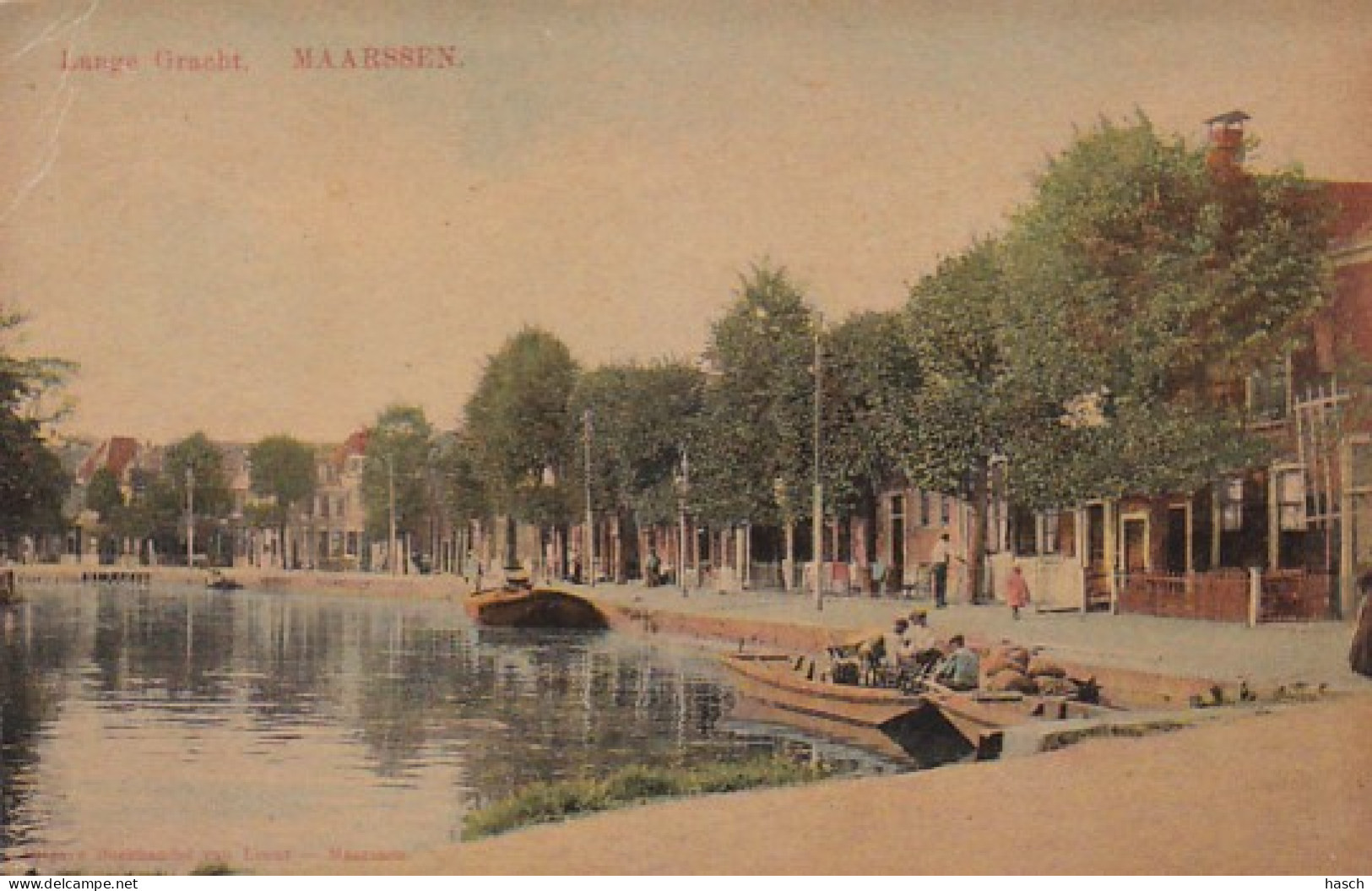 485689Maarsen, Lange Gracht. 1911. (Rechtsboven Een Vouw)  - Maarssen