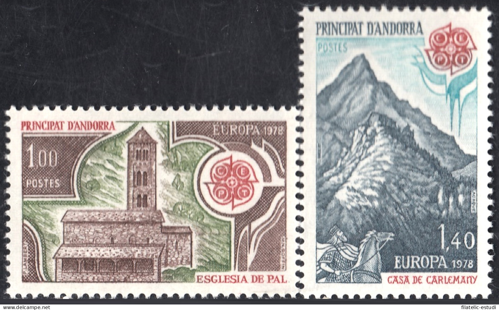 Andorra Francesa 269/70 1978 Europa Iglesia De Pal MNH - Andere & Zonder Classificatie