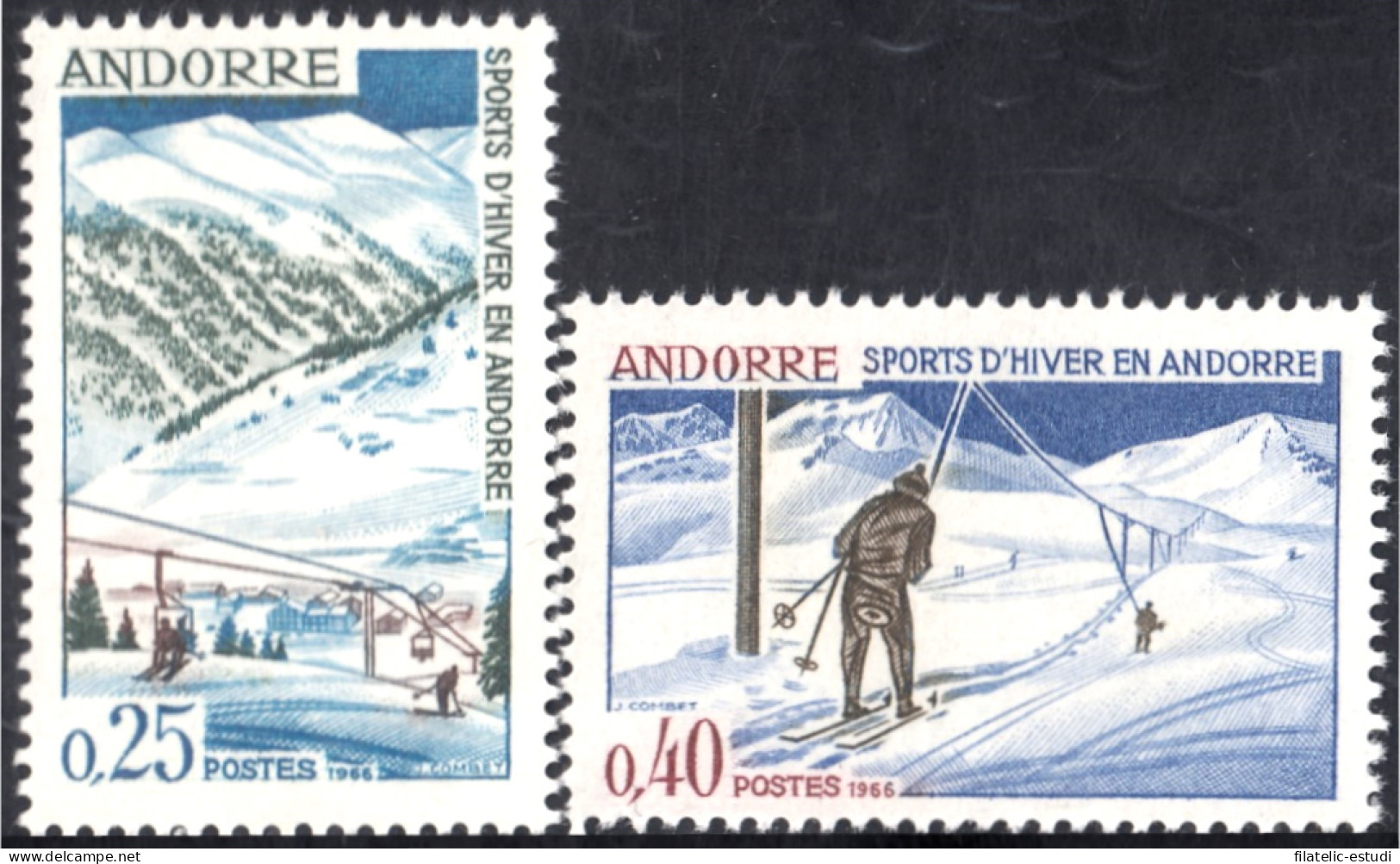 Andorra Francesa 175/76 1966 Deportes De Invierno MNH - Otros & Sin Clasificación