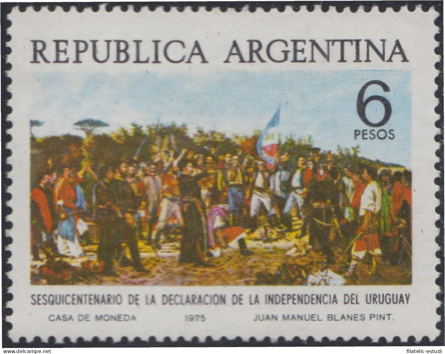 Argentina 1021 1075 150 Años De La Independencia Del Uruguay MNH - Autres & Non Classés