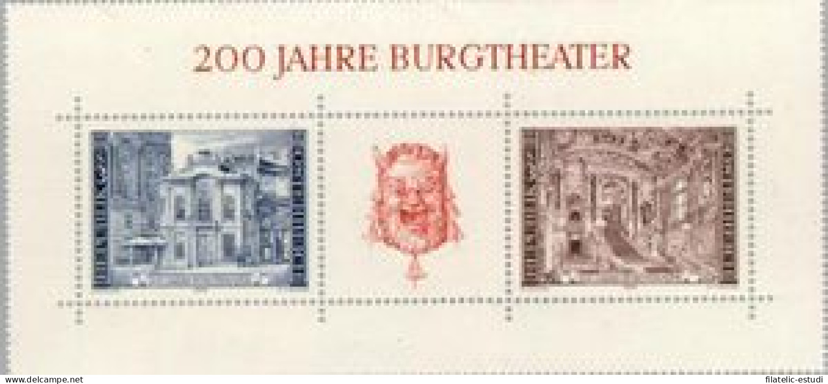 Österreich Austria HB 8 1976 Bicentenario De Burgtheater De Viena Lujo - Sonstige & Ohne Zuordnung