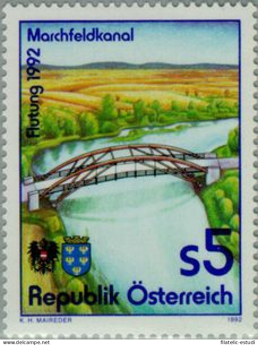 Öesterreich Austria  Nº 1907   1992  Realización Del Canal De Marchfeld Lujo - Sonstige & Ohne Zuordnung