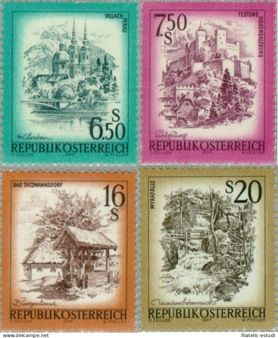 VAR2/S Österreich Austria  Nº 1378/81  1977  Serie Paisajes Lujo - Andere & Zonder Classificatie