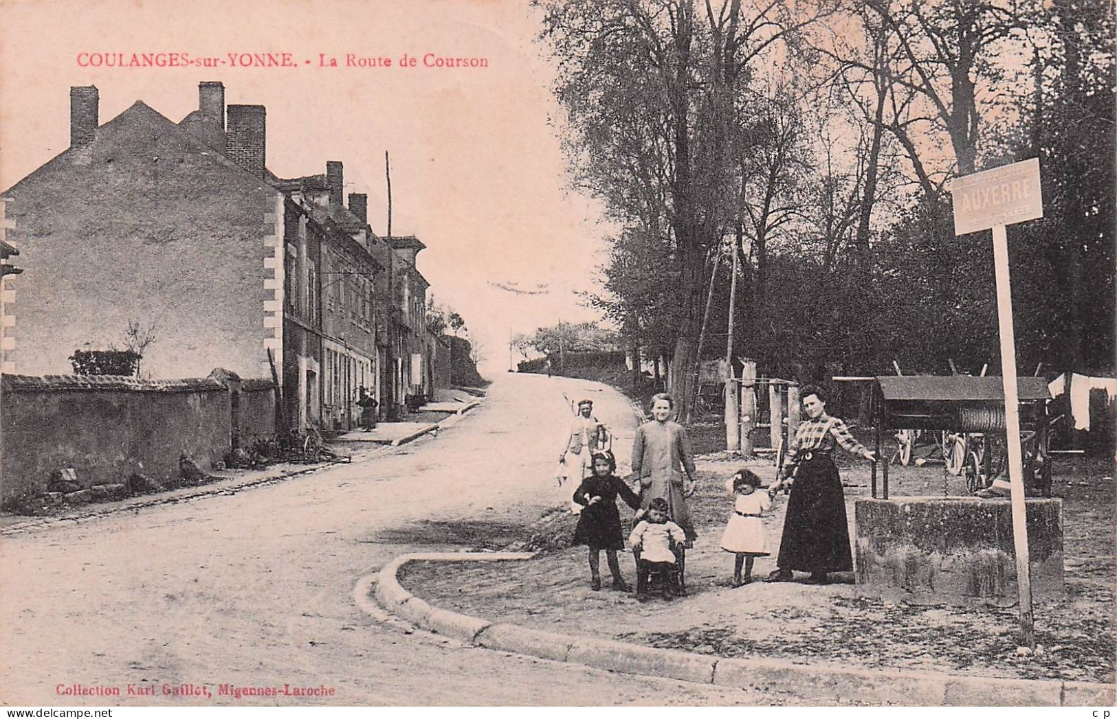 Coulanges Sur Yonne - Au Port - La Route De Courson  -  CPA °Jp - Coulanges Sur Yonne