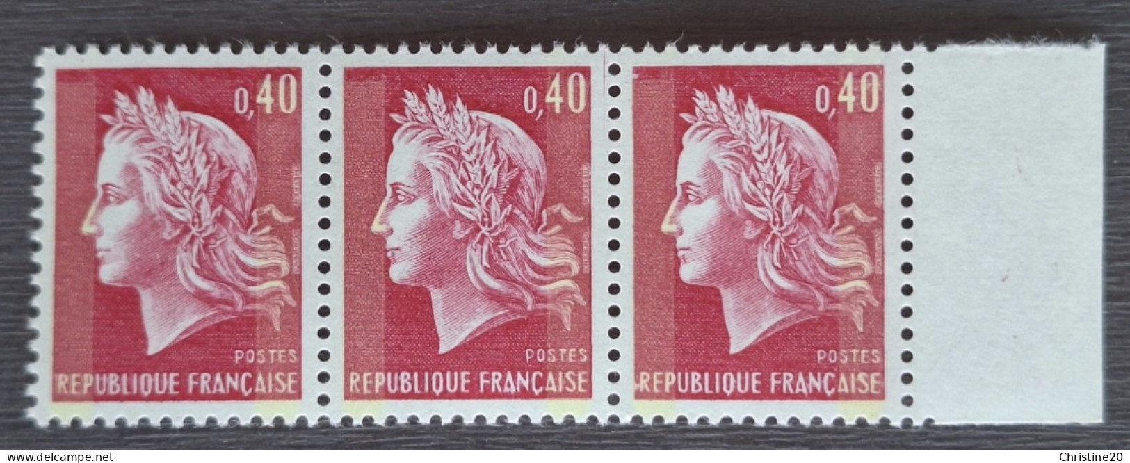 France 1969 N°1536Ba En Bande De 3 BdF **TB Cote 9€ - 1967-1970 Marianne (Cheffer)