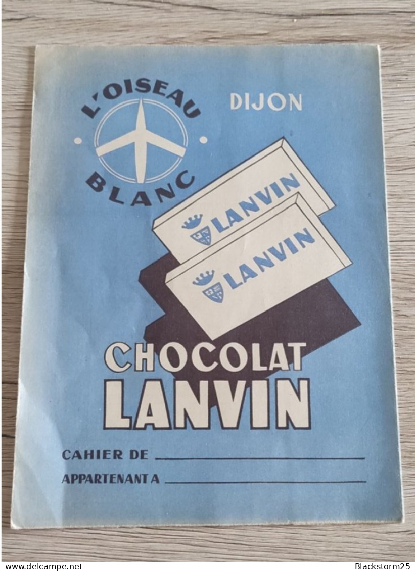 Protège Cahier L'oiseau Blanc Chocolat Lanvin Dijon - Chocolade En Cacao