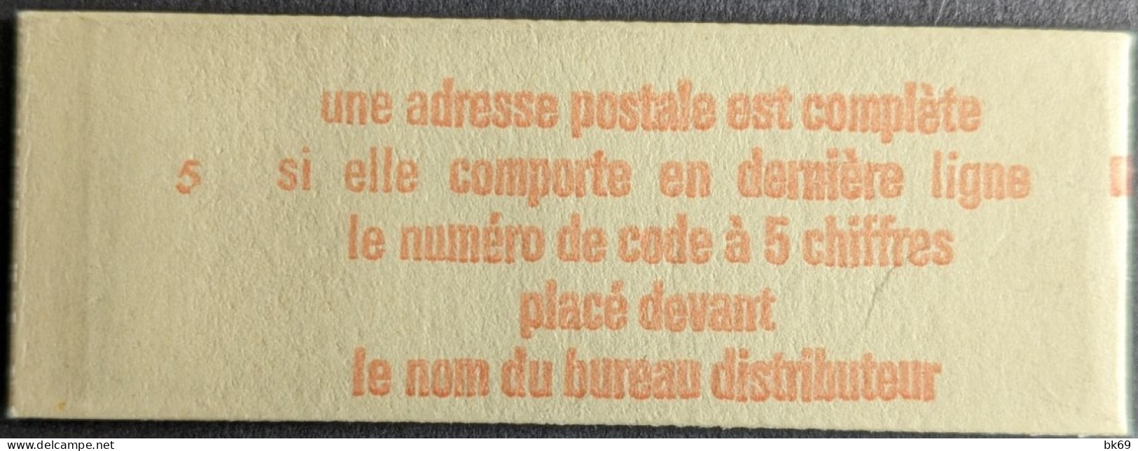 1816-C2** Conf. N° 5  Daté 16-12-74 -- Béquet 80c Rouge Carnet Fermé - Modernes : 1959-...