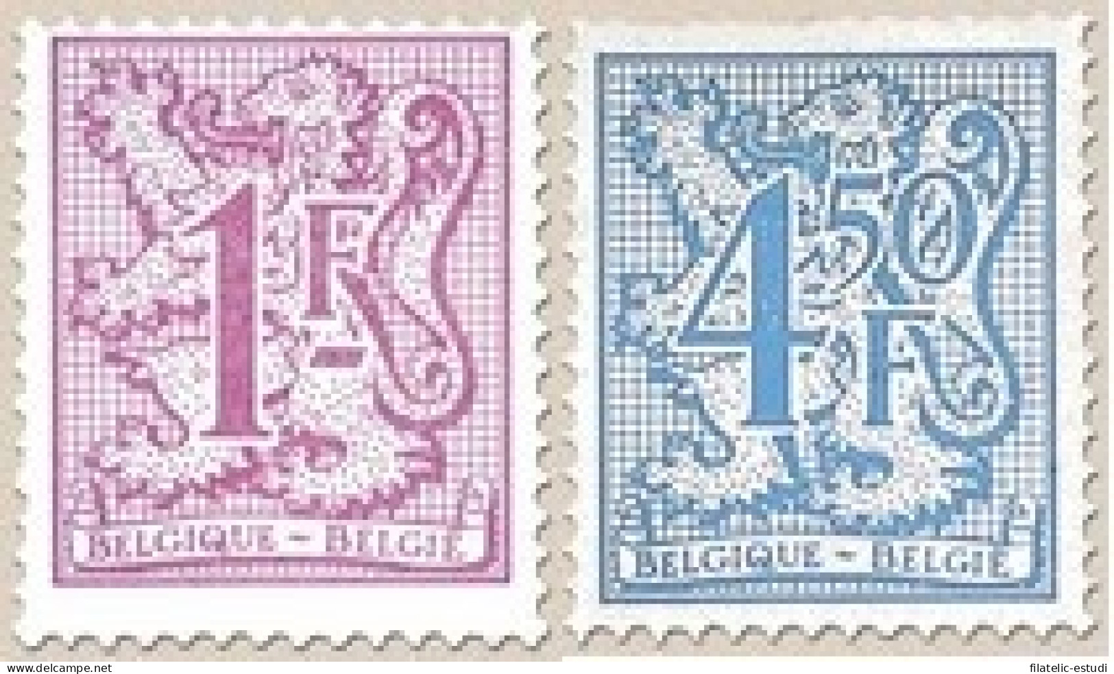 Bélgica - Correo Ordinario  - BE01844/45 - 1977 Serie León Heráldico Lujo - Autres & Non Classés