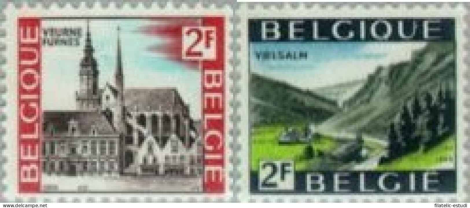 Bélgica - 1503/04 - 1969 Serie Turística Lugares Paisaje Lujo - Sonstige & Ohne Zuordnung