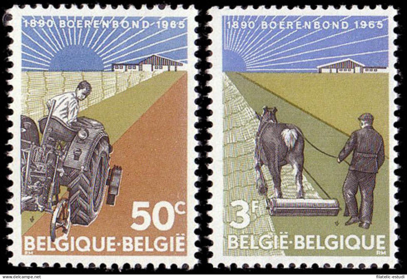 Bélgica - 1340/41 - 1965 75º Aniv. Federación De Agricultores Boerenbond Lujo - Autres & Non Classés