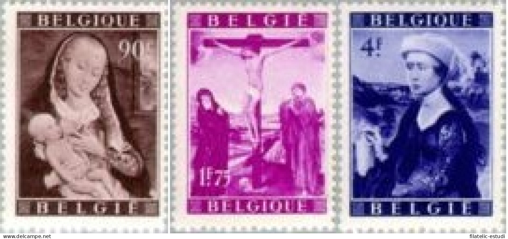 Bélgica - 795/97 - 1949 Obras Culturales Cuadros De Rogier De La Pasture Fijas - Sonstige & Ohne Zuordnung