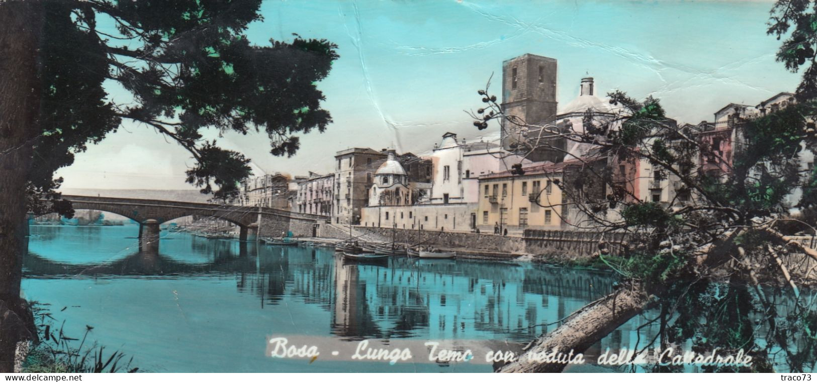 BOSA /  Lungo Temo Con Veduta Della Cattedrale _ Viaggiata - Oristano