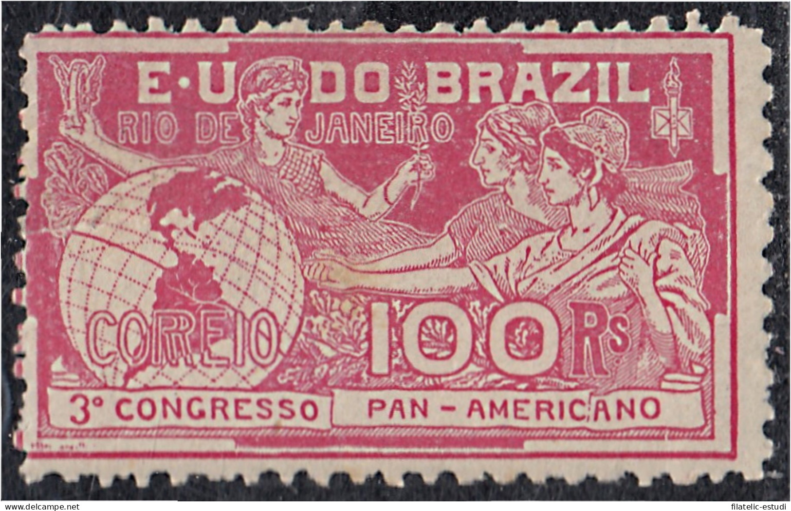 Brasil Brazil 126 1906 3º Congreso Panamericano En Río De Janeiro MH - Other & Unclassified