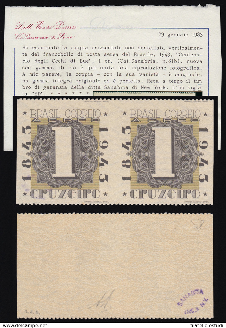 Brasil Brazil 81B 1843/1943 Correo Aéreo - Autres & Non Classés