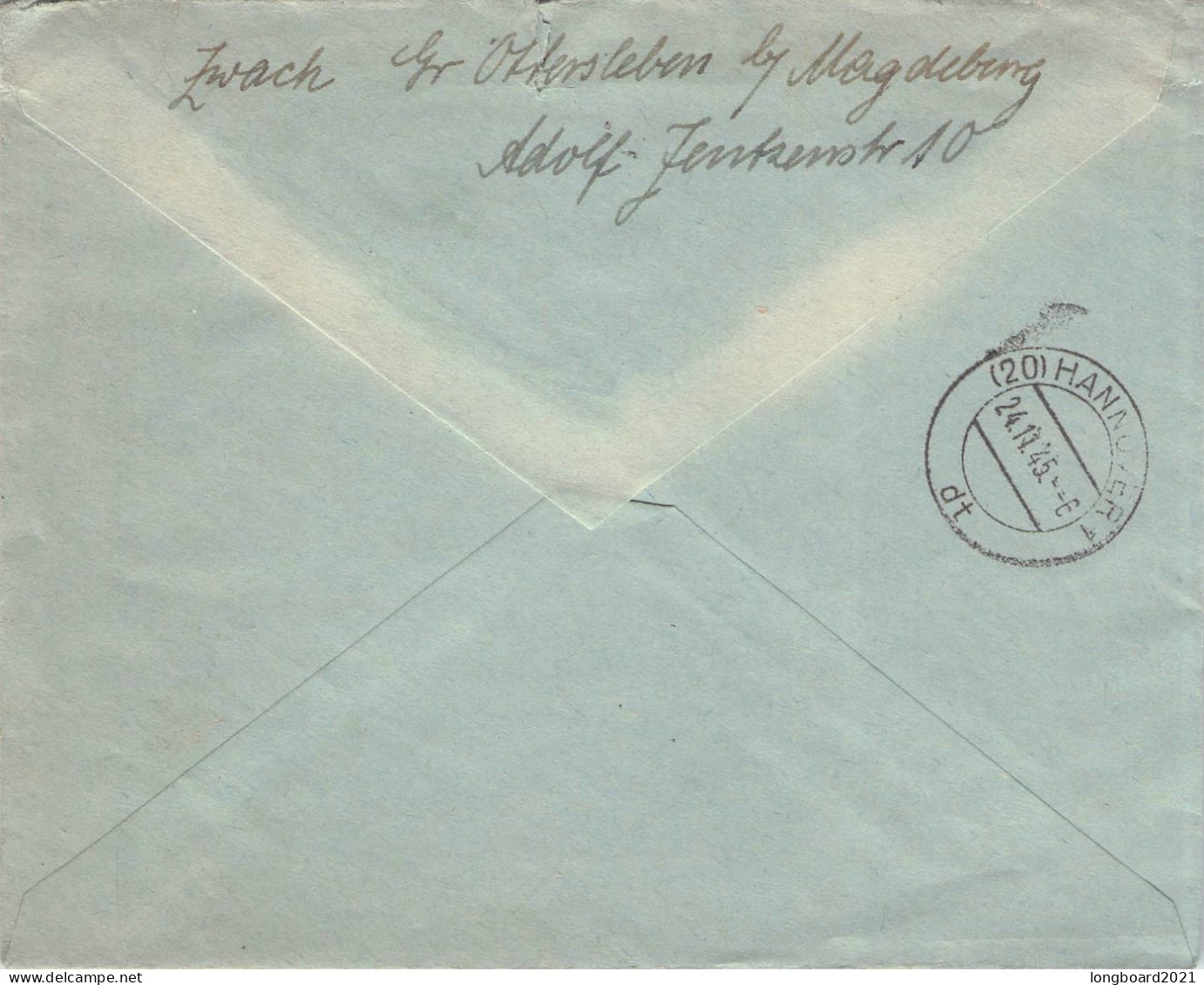 PROVINZ SACHSEN - EINSCHREIBEN 1945 MAGDEBURG - HANNOVER Mi 76, 79 / 6128 - Lettres & Documents