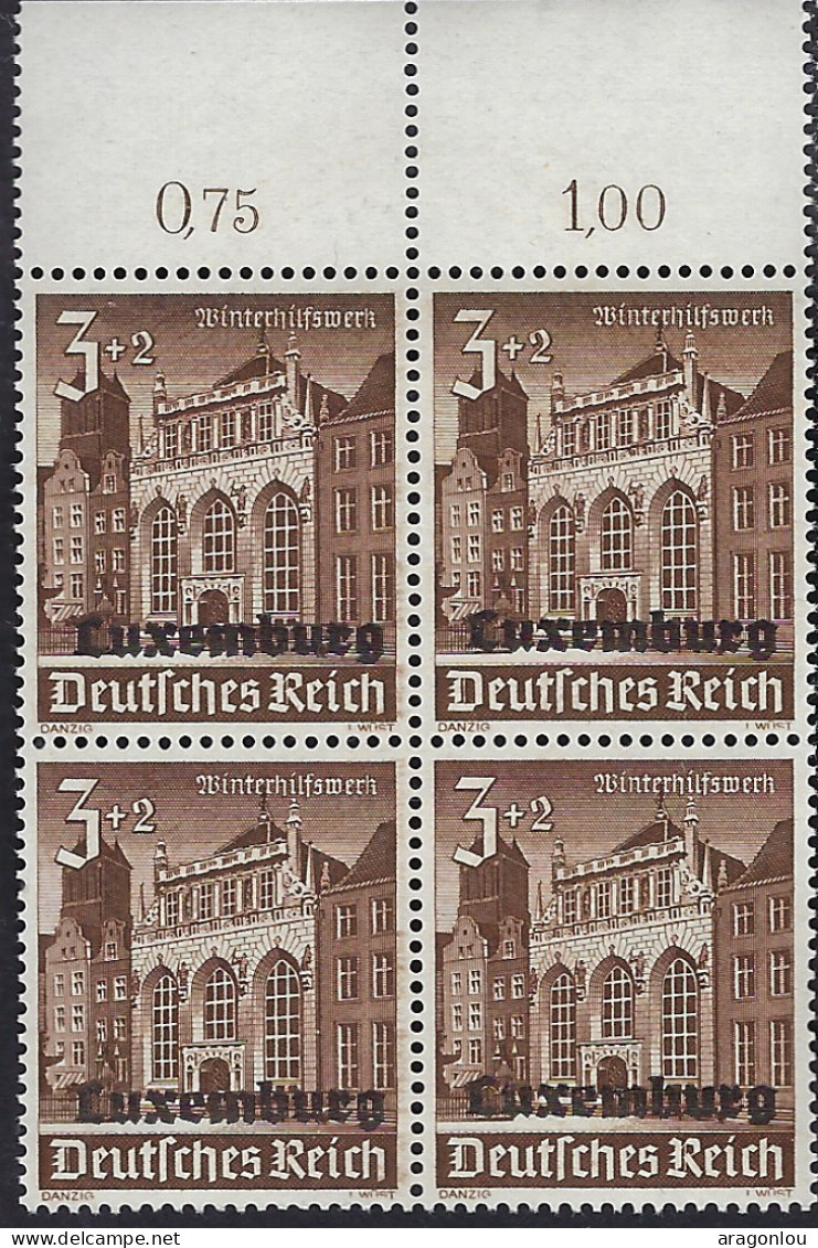 Luxembourg - Luxemburrg - Timbres -  1941    Bloc à 4    Occupation    Empire Allemand     MNH** - Blokken & Velletjes