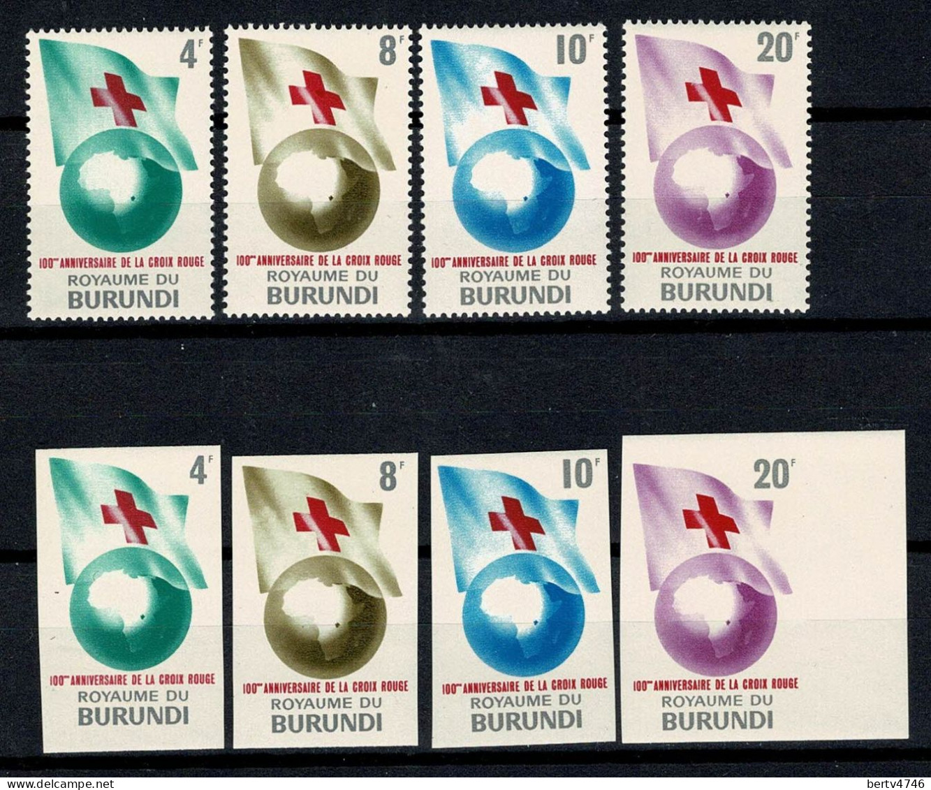 Burundi 1963 - 58/61** Get. + Onget. / Dent. Et Non Dent. MNH - Ungebraucht