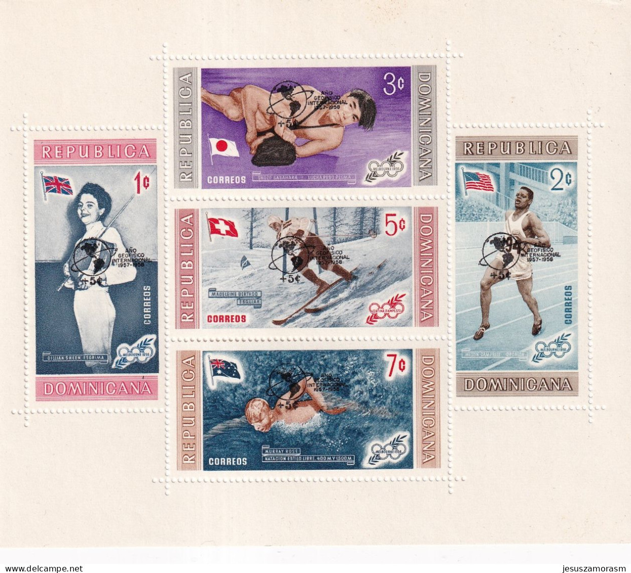 Republica Dominicana Hb 19 Y 20 Y 19sd Y 20sd SIN DENTAR - Sommer 1956: Melbourne