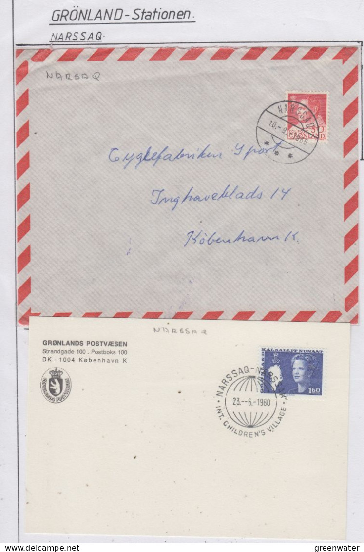 Greenland Station Narssaq Cover + Card  (KG200) - Forschungsstationen & Arctic Driftstationen