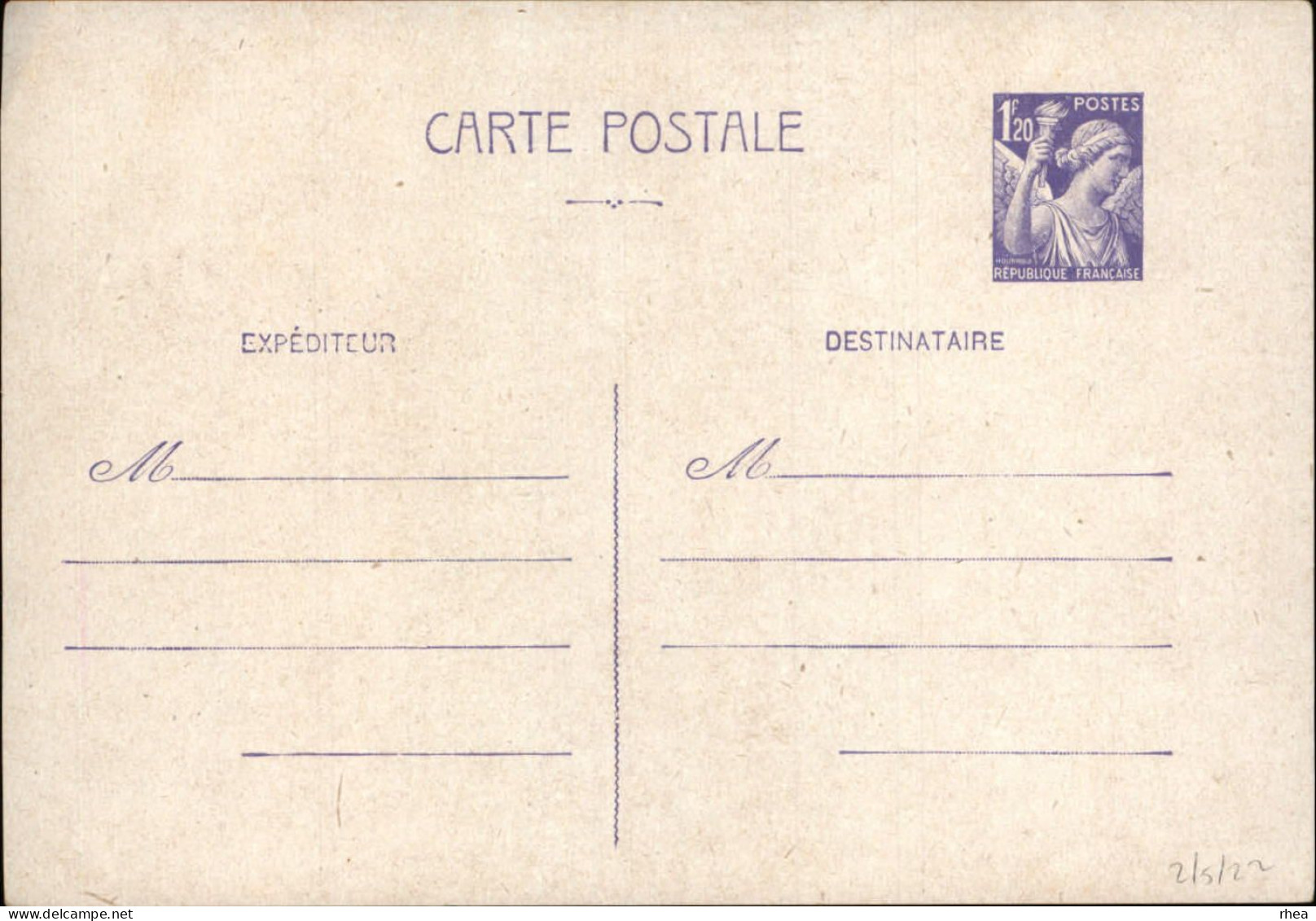 CARTE POSTALE - ENTIER POSTAL - Marianne 1.20 F - Standard Covers & Stamped On Demand (before 1995)