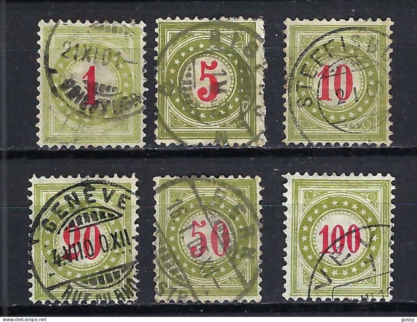 SUISSE Taxe Ca.1897-1910: Lot D'obl. - Postage Due