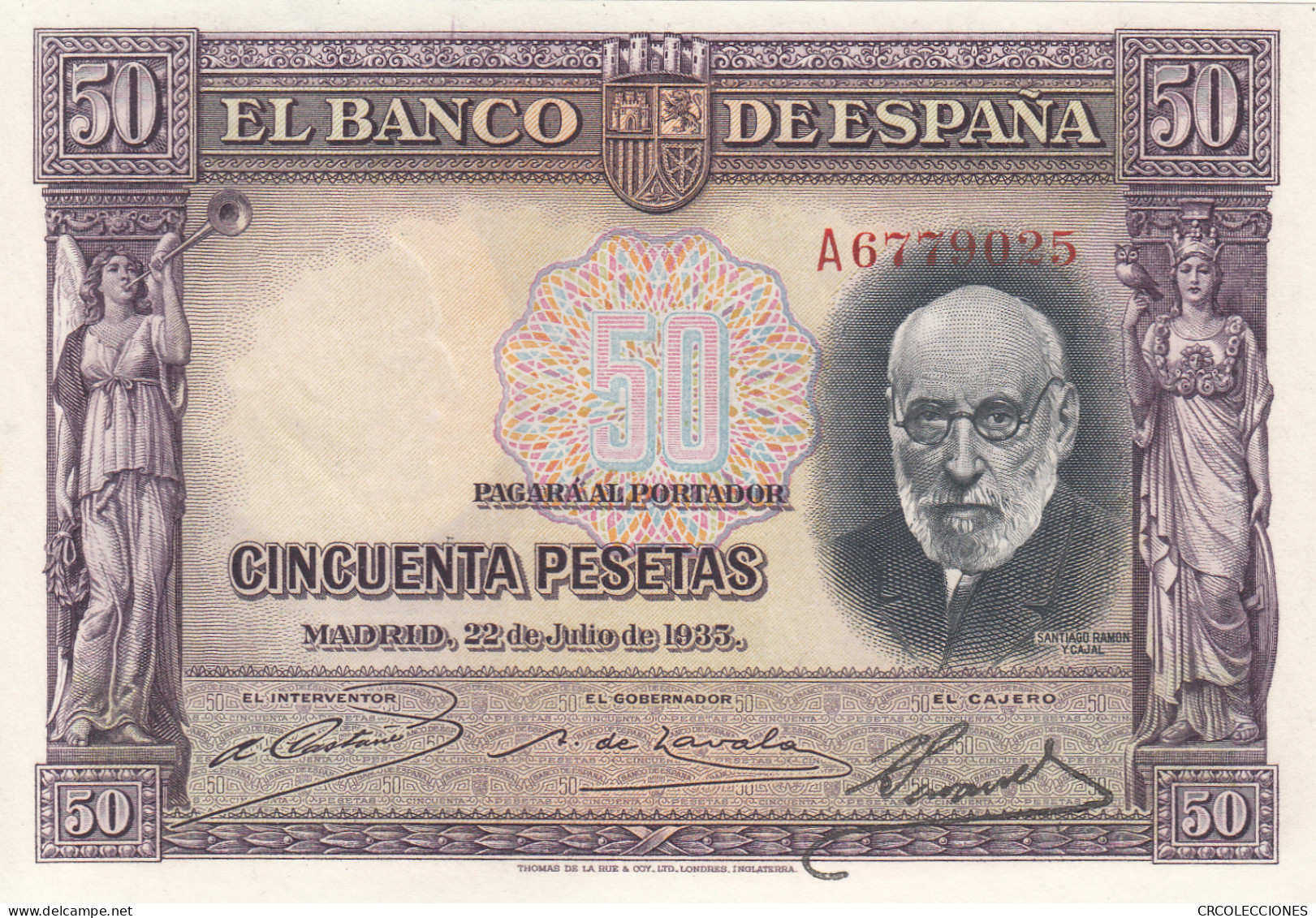 CRBS1001 BILLETE ESPAÑA 50 PESETAS 1935 SIN CIRCULAR - Other & Unclassified