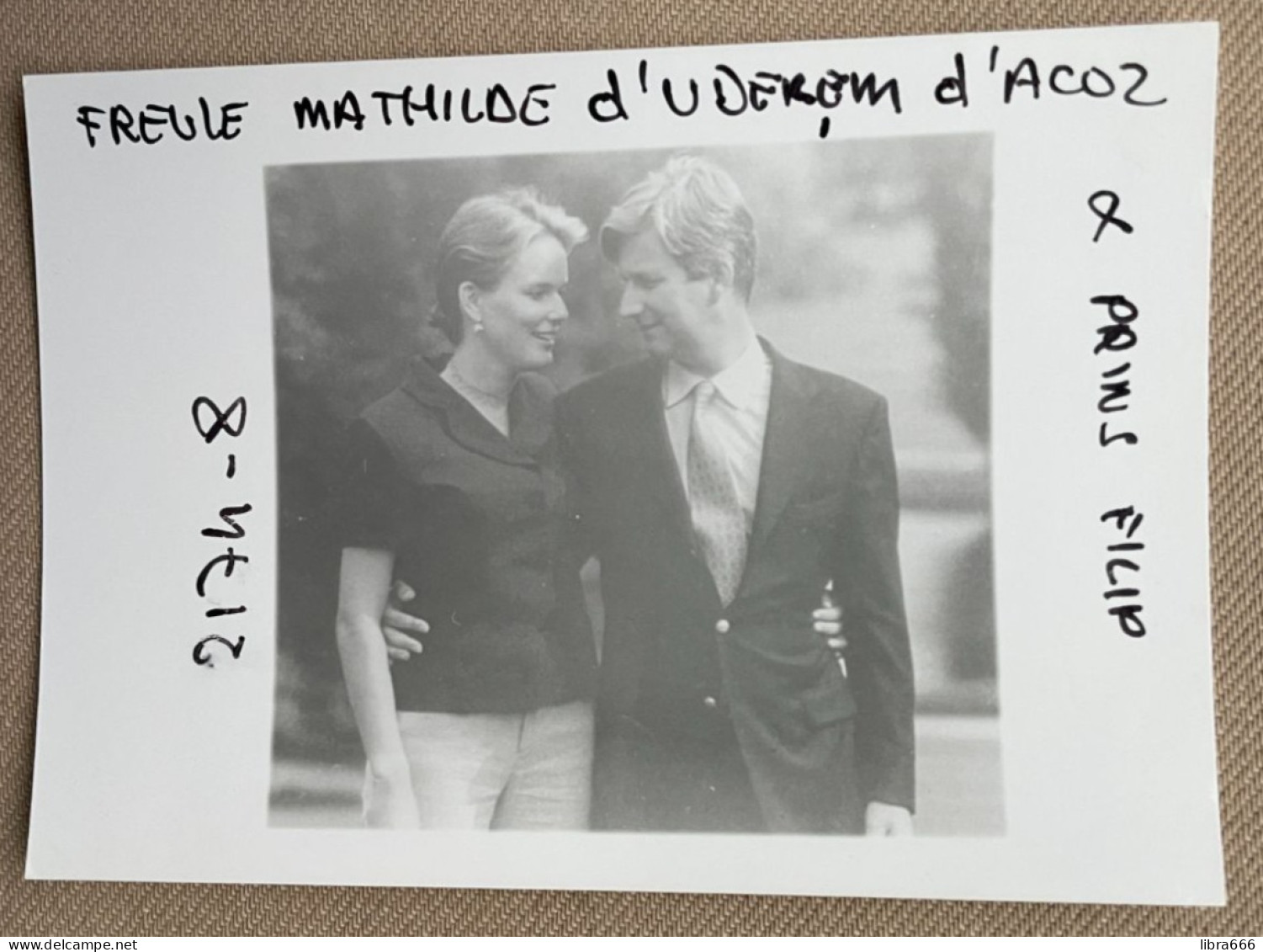 FILIP & MATHILDE VAN BELGIË (roi Des Belges) 12,5x9cm (REPRO PHOTO! Zie Beschrijving, Voir Description, See Description) - Beroemde Personen