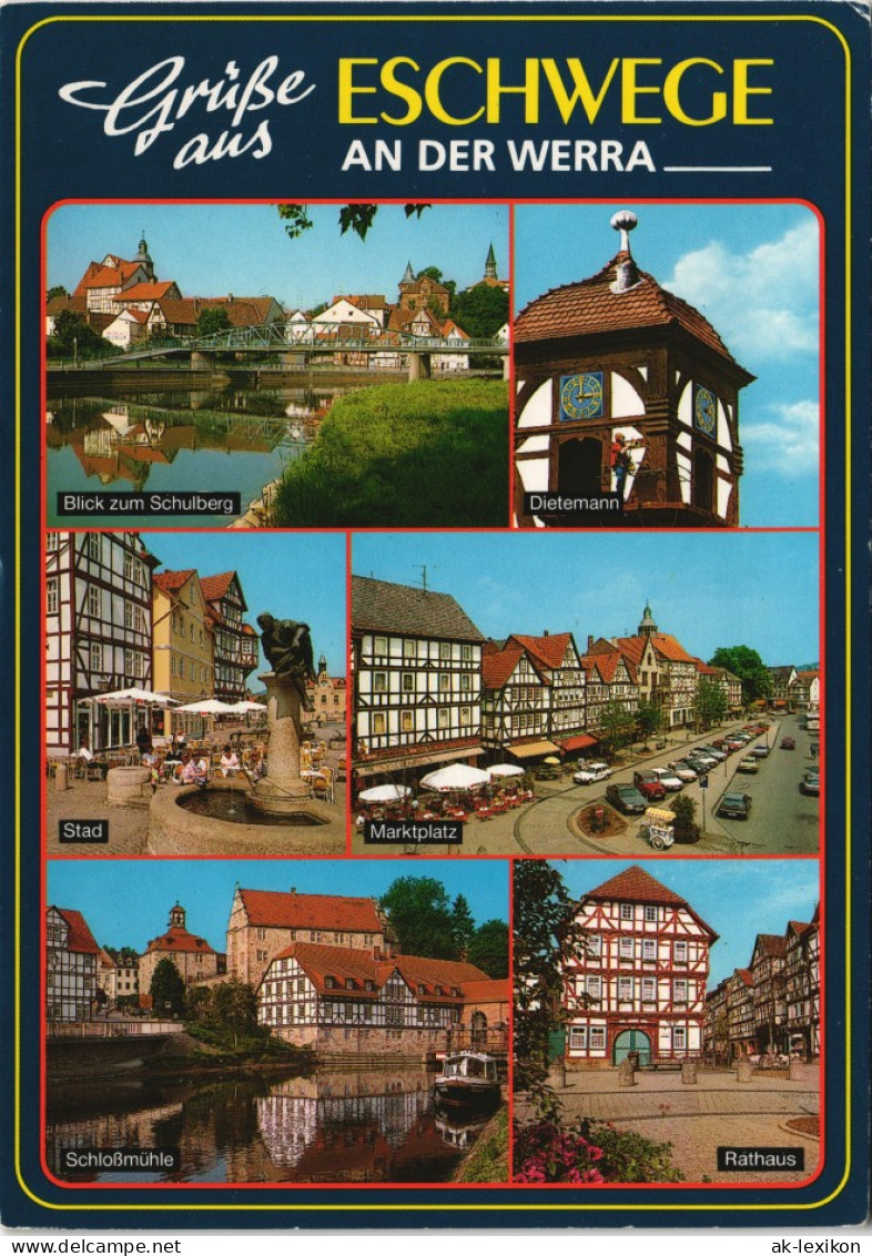 Eschwege Mehrbild-AK Mit Schloßmühle, Marktplatz, Rathaus Uvm. 1990 - Eschwege