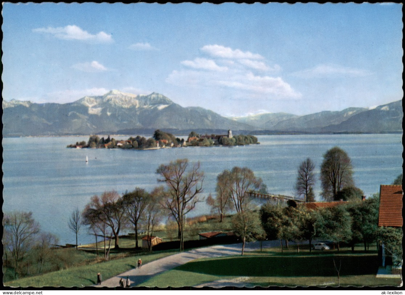 Ansichtskarte Chiemsee Fraueninsel Im Chiemsee Totalansicht 1961 - Chiemgauer Alpen