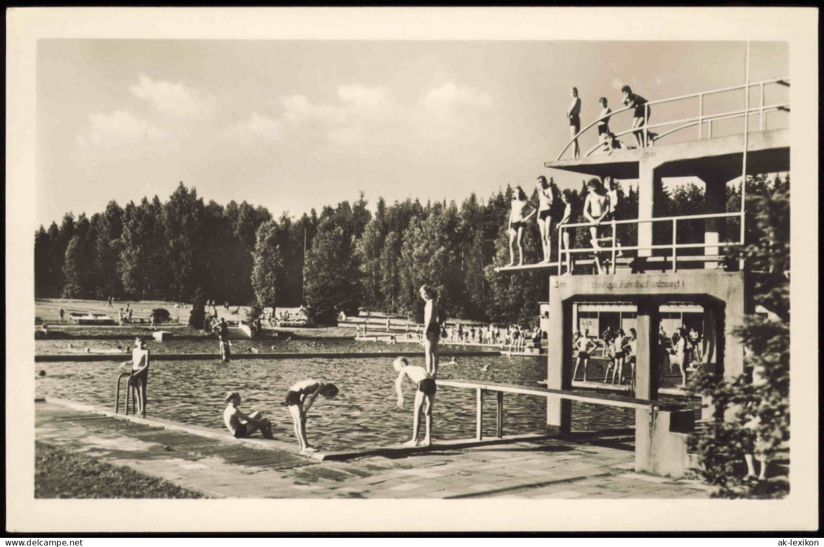 Großröhrsdorf Schwimmbad, Kinder Auf Sprungturm Zur DDR-Zeit 1958 - Grossroehrsdorf
