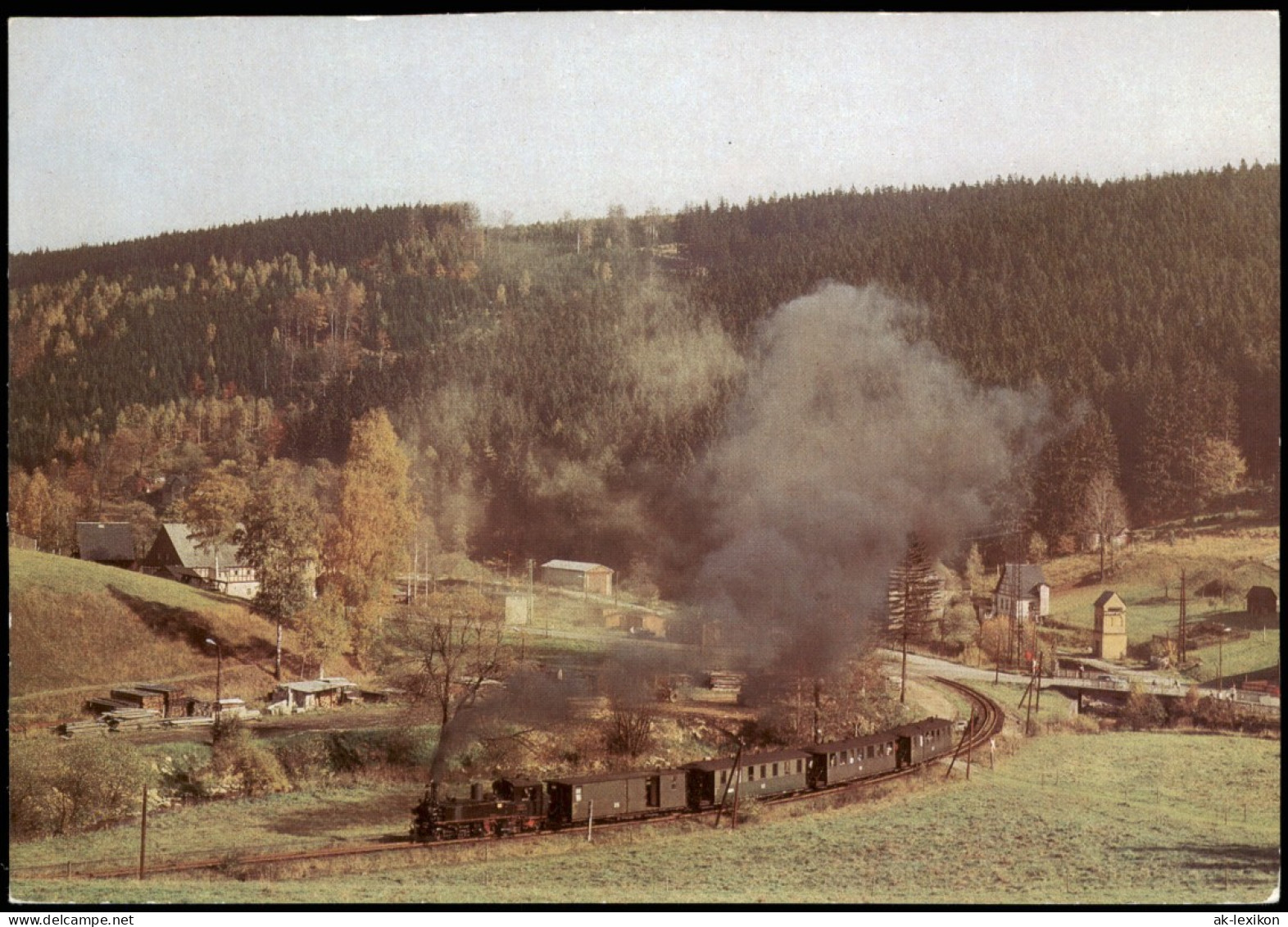 Ansichtskarte Wolkenstein Schmalspurbahn Wolkenstein - Jöhstadt 1982 - Wolkenstein