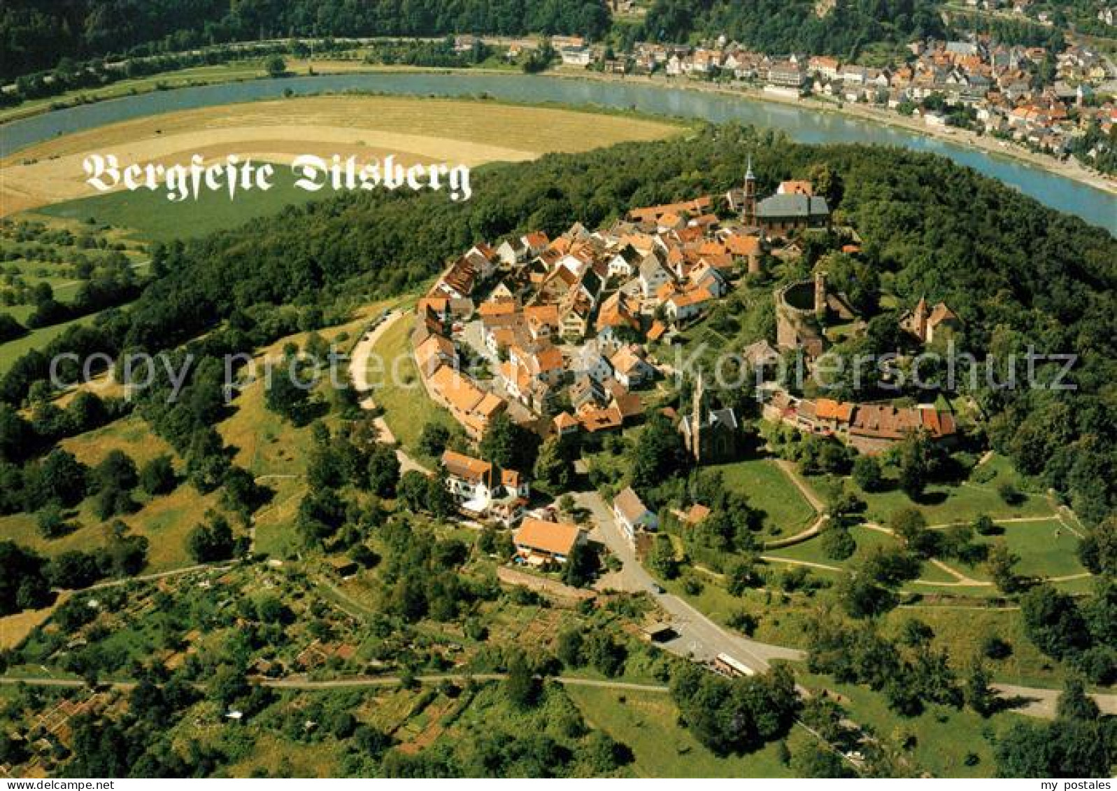 73085201 Dilsberg Bergfeste Hotel Restaurant Schoene Aussicht Fliegeraufnahme Di - Neckargemuend