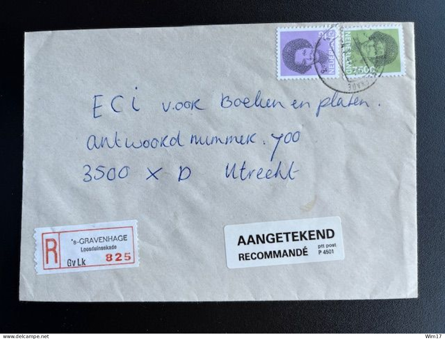 NETHERLANDS 1993 REGISTERED LETTER 'S GRAVENHAGE LOOSDUINSEKADE TO UTRECHT 04-10-1993 NEDERLAND AANGETEKEND - Briefe U. Dokumente