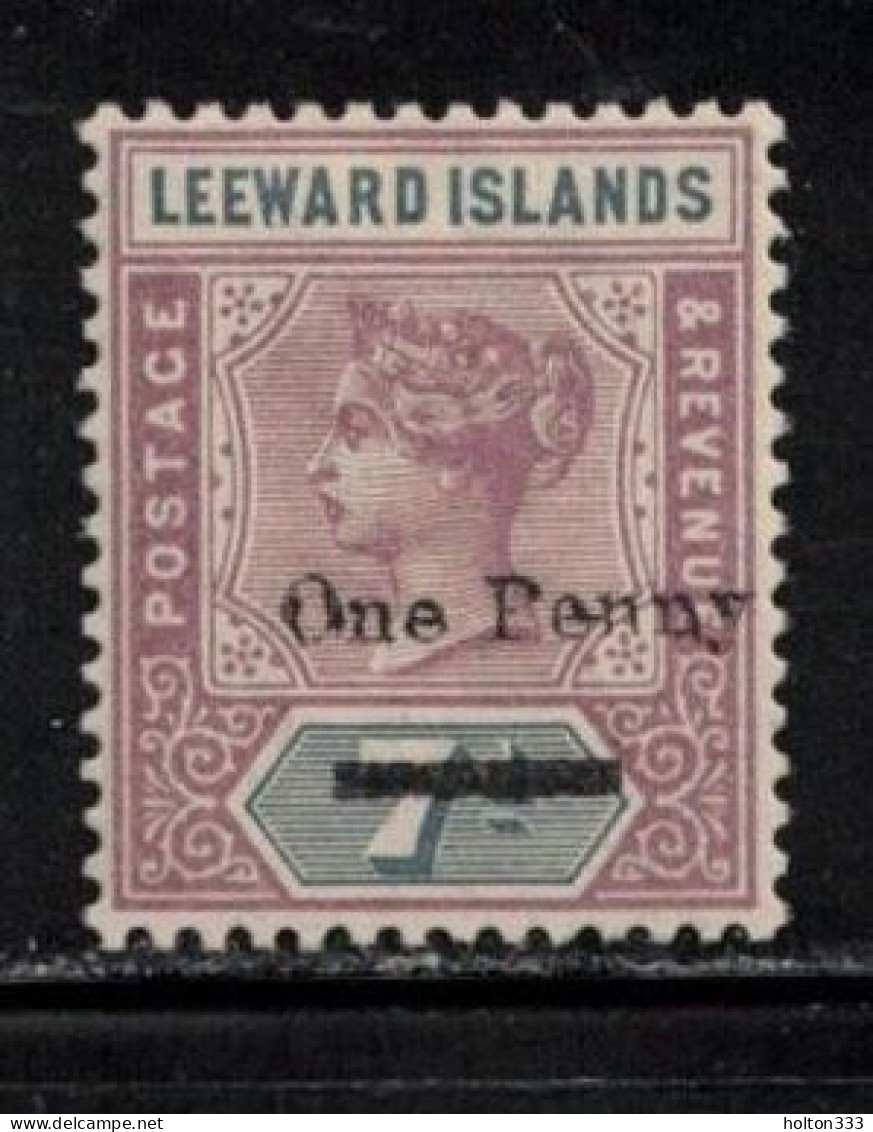LEEWARD ISLANDS Scott # 19 MNH - QV - Surcharged- Pencil Mark On Back - Leeward  Islands