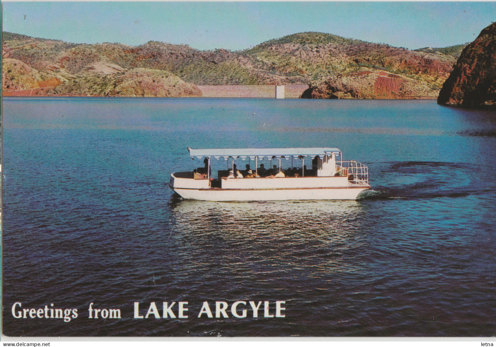 WESTERN AUSTRALIA WA Tourist Boat Lake Argyle KUNUNURRA Emu Souvenirs KNNRA11 Postcard C1970s - Other & Unclassified