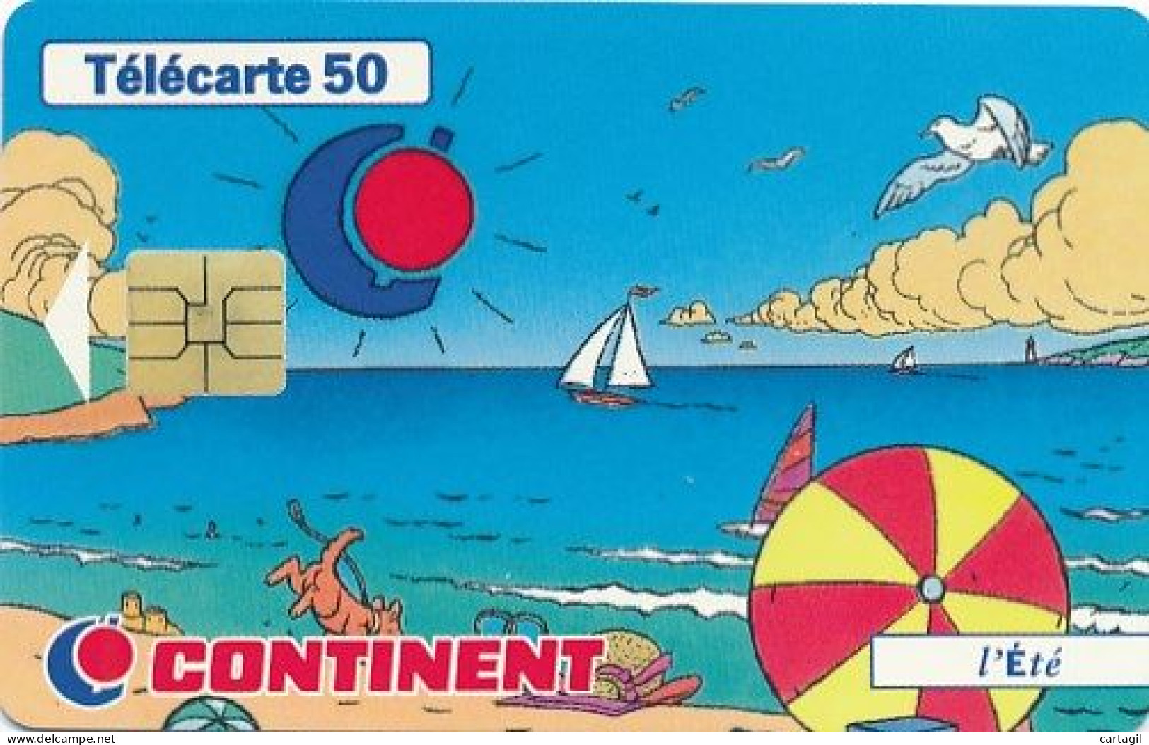 Télécarte France (06/97) Continent -Eté (visuel, Puce,  état, Unités, Etc Voir Scan) + Port - Unclassified