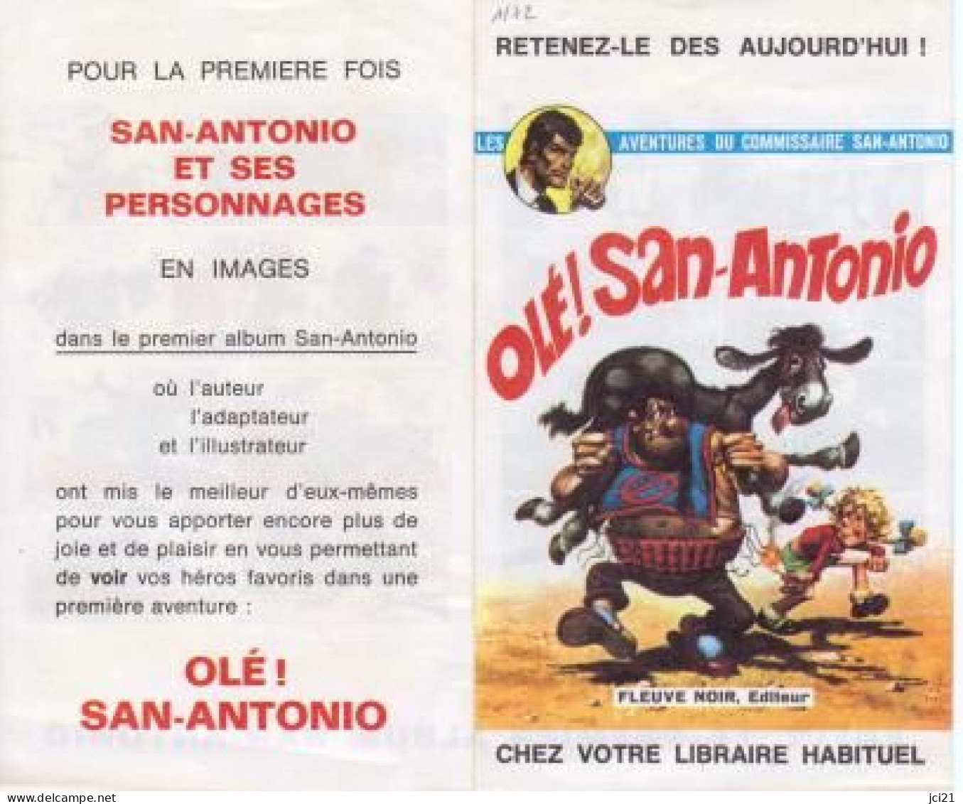 Marque Pages Publicitaire "OLÉ! SAN-ANTONIO" (304)_rl86a-86b - Aventure