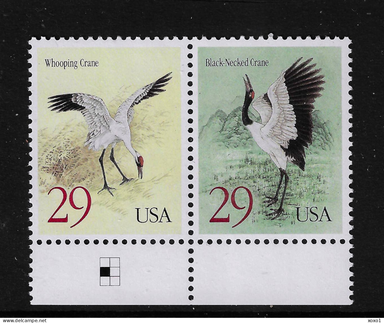USA 1994 MiNr. 2504 - 2505 Etats-Unis United States Birds Black-necked Crane, Whooping Crane 2v MNH **  2,20 € - Kranichvögel