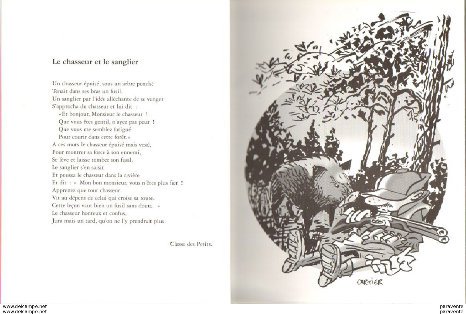 Livre Illustré Par Eric CARTIER , FABLES DE LA FONTAINE (7 Fables ) - Sonstige & Ohne Zuordnung