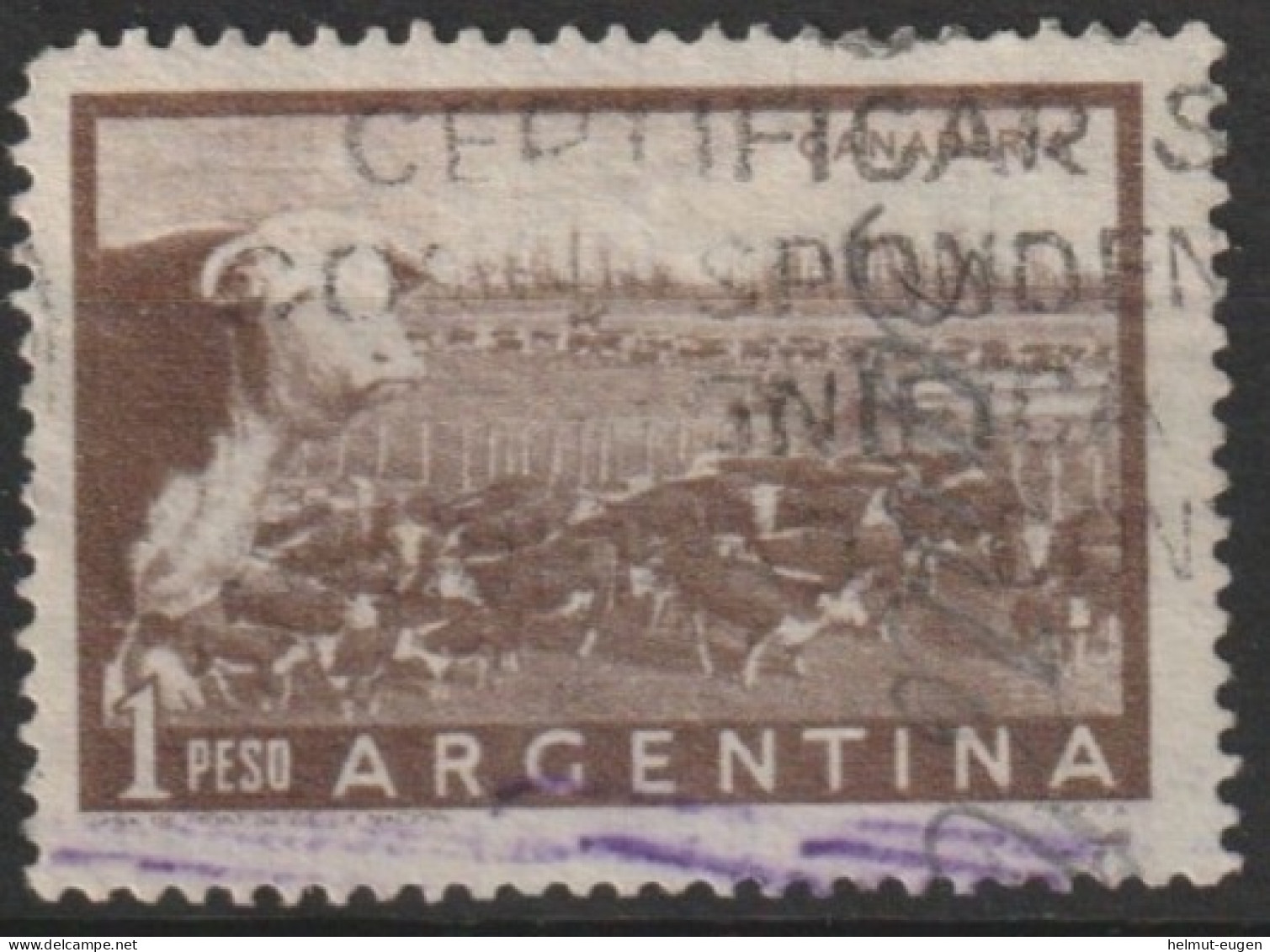 MiNr. 624 Argentinien       1954/1959. Freimarken: General San Martín Und Landesansichten. - Oblitérés